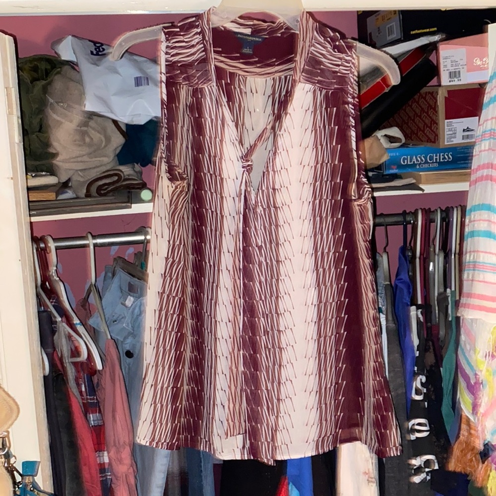 Banana Republic sheer sleeveless top